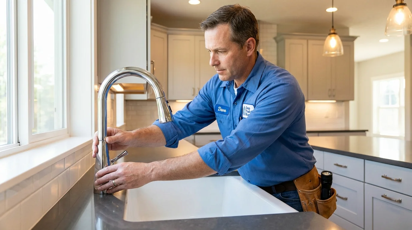 Kitchen faucet installation by Johns Plumbing LLC in South Whitley